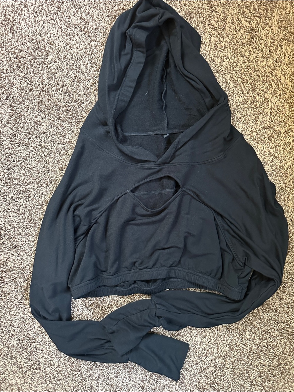 Ptula Hooded Cropped Pullover Top